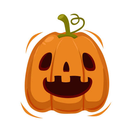 Festive pumpkin for halloween on a white background - Vector illustrationのイラスト素材