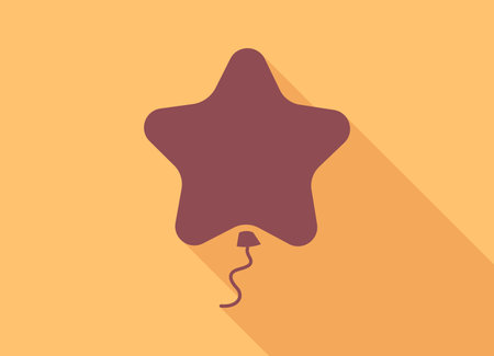 Festive New Year balloon in the form of a pentagonal star - Vector illustrationのイラスト素材