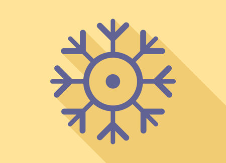Abstract realistic winter christmas snowflake icon - Vector illustrationのイラスト素材