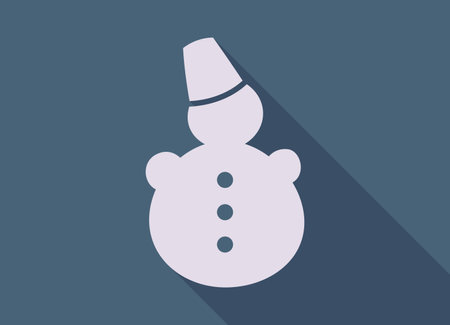 Abstract winter snowman, christmas holiday element - Vector illustrationのイラスト素材