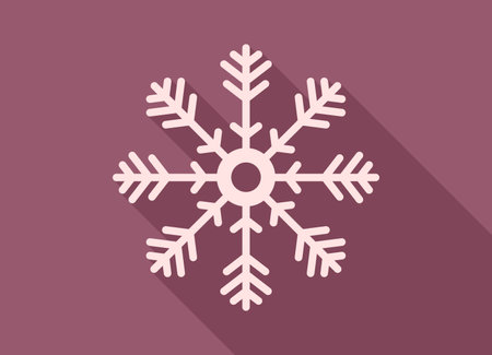 Abstract realistic winter christmas snowflake icon - Vector illustrationのイラスト素材