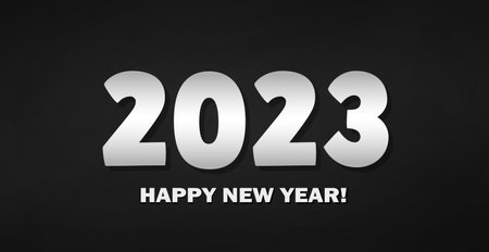 Happy New Year 2023 textural background postcard, web template - Vector illustration