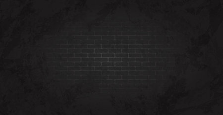 Panoramic dark background texture smooth brickwork - Vector illustrationのイラスト素材