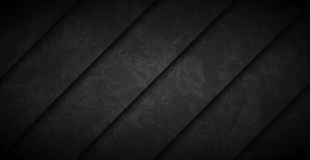 Black abstract textured grunge background wall with slanted stripes - Vector illustrationのイラスト素材