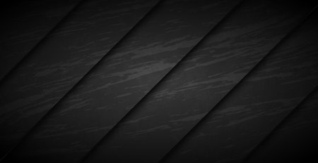 Black abstract textured grunge background wall with slanted stripes - Vector illustrationのイラスト素材