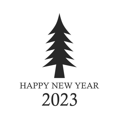 Abstract Christmas tree, holiday symbol christmas, new year 2023 - Vector illustrationのイラスト素材