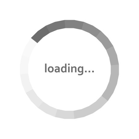 Circle scale download status, download progress on white background - Vector illustrationのイラスト素材