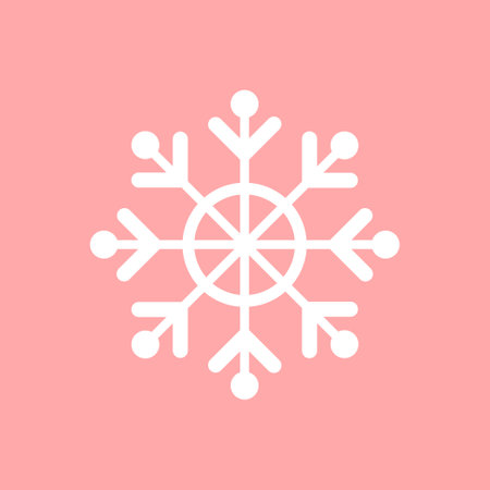Abstract realistic winter christmas snowflake icon - Vector illustrationのイラスト素材