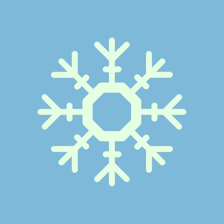Abstract realistic winter christmas snowflake icon - Vector illustrationのイラスト素材