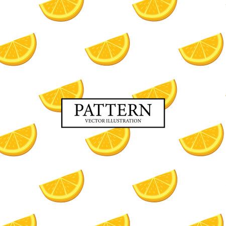 Pattern background of fresh orange orange slices - Vector illustration