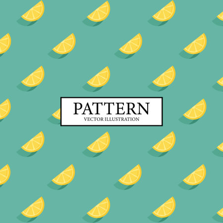 Pattern background of fresh orange orange slices - Vector illustration