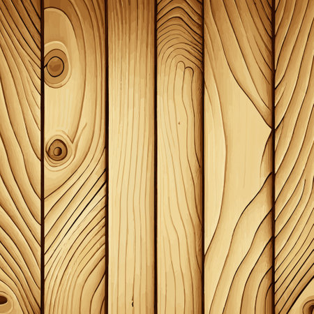 Light wood texture with knots, plank background - Vector illustrationのイラスト素材