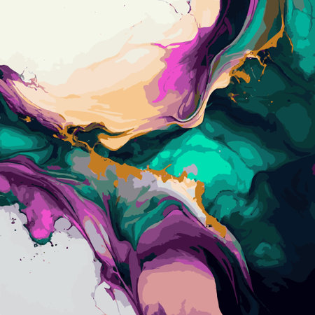 Marble texture design, colorful multicolored marble surface, curved lines, bright abstract design background - Vector illustrationのイラスト素材