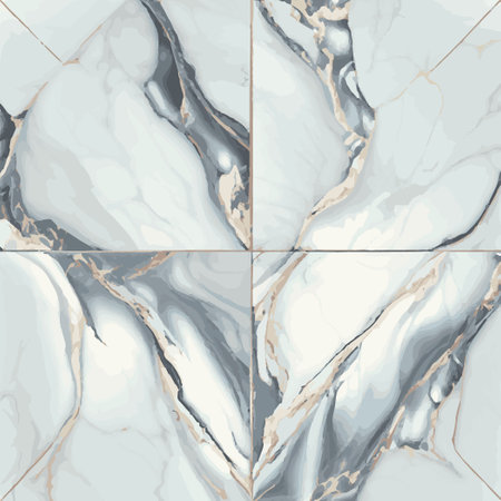 Light marble tile texture, pattern background - Vector illustrationのイラスト素材
