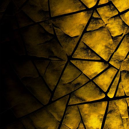 Old texture black yellow background AI generated imageの写真素材