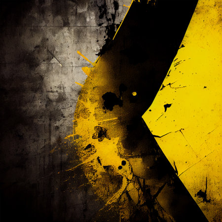 Old texture black yellow background AI generated imageの写真素材