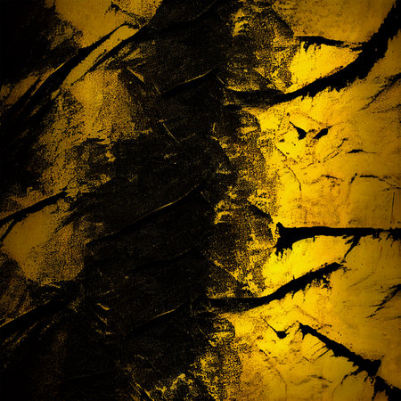 Old texture black yellow background AI generated imageの写真素材