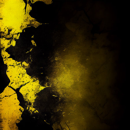 Old texture black yellow background AI generated imageの写真素材