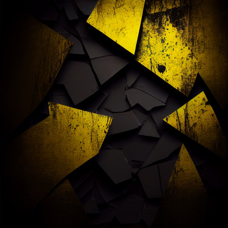 Texture brutal black and yellow background AI generated imageの写真素材