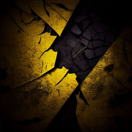 Texture brutal black and yellow background AI generated imageの写真素材
