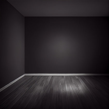 Dark modern studio room for a photo shoot, product or service advertising AI generated imageの写真素材