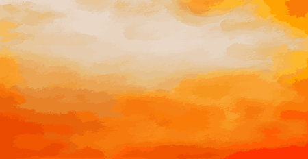 Abstract watercolor background orange yellow paper texture, colorful watercolor grunge - Vectorのイラスト素材