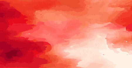 Abstract watercolor background red and white paper texture, colorful watercolor grunge - Vectorのイラスト素材