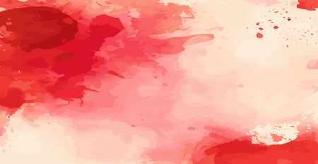 Abstract watercolor background red and white paper texture, colorful watercolor grunge - Vectorのイラスト素材