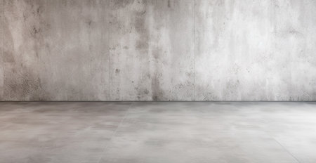 Large spacious photo studio, gray studio for design and advertising AI generated imageの写真素材