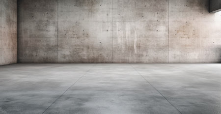 Large spacious photo studio, gray studio for design and advertising AI generated imageの写真素材