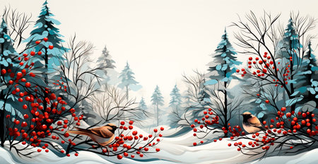 Christmas light background, New Year tree, advertising template design background AI generated imageの写真素材