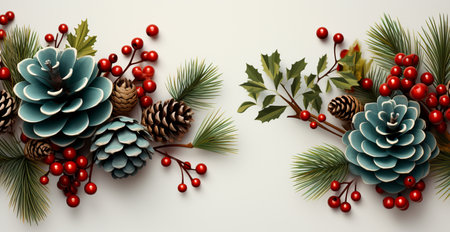 Christmas light background, New Year tree, advertising template design background AI generated imageの写真素材