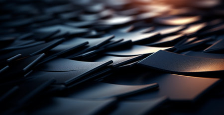 Weave eco leather black texture pattern, panoramic background AI generated image