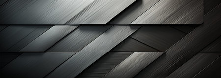 Panoramic metal texture, steel silver background AI generated image