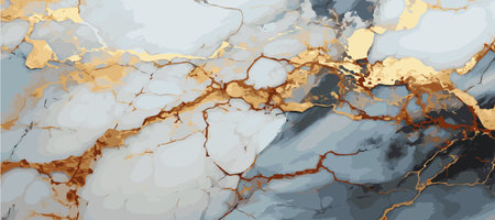 Marble texture design, colorful multicolored marble surface, curved lines, bright abstract design background - Vector illustrationのイラスト素材