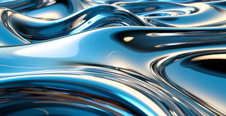 Liquid flowing molten metal, texture background AI generated image