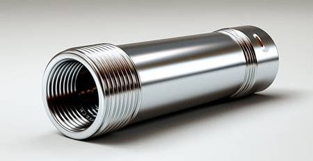 High quality galvanized steel pipe or aluminum and chrome stainless steel pipes in stack AI generated imageの写真素材