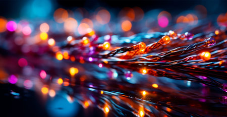 Small bright light bulbs, micro diodes AI generated image