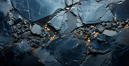 Stone wall, dark texture AI generated imageの写真素材