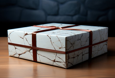 Bright gift box, holiday fun AI generated imageの写真素材