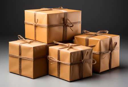 Gift box, waiting for a miracle, holiday concept AI generated imageの写真素材
