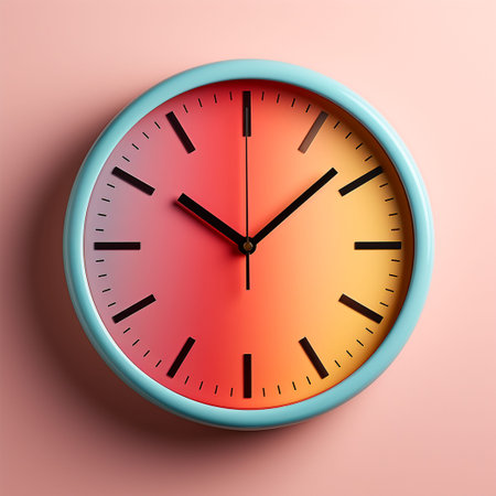 Wall clock, pastel background AI generated image