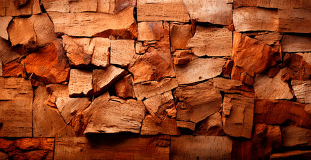 Balsa wood texture, panoramic old background AI generated image