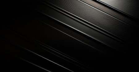 Abstract black background, straight lines lighting AI generated imageの写真素材