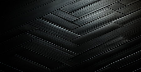 Abstract black background, straight lines lighting AI generated imageの写真素材