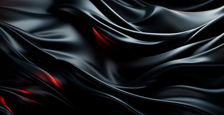 Abstract black white background, wavy lines lighting AI generated imageの写真素材