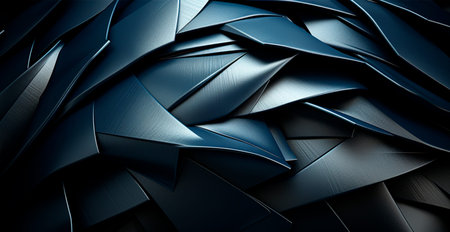 Abstract black background, straight lines lighting AI generated imageの写真素材