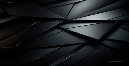 Abstract black background, straight lines lighting AI generated image