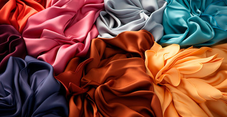 Colored light linen fabric, texture panoramic background AI generated image