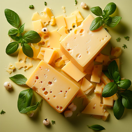 Several varieties of cheese, elite varieties of cheese made from milk AI generated image